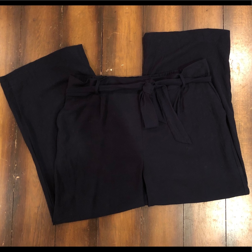 Loft Navy Wide leg pants